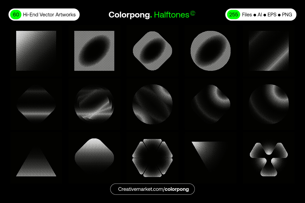 Halftones – Vector Bundle, a Background Graphic by Colorpong (Photo 17 of 19)