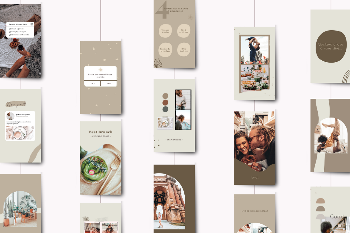 15 Instagram Stories Templates Canva, a Social Media Template by creative-kits (Photo 2 of 6)
