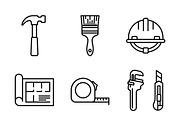 Interior Design Studio Icon Set, an Outline Icon by adenpinkstore (Thumbnail 4 of 12)