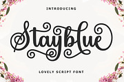 Stayblue | Script Font, a Script Font by Rastype (Thumbnail 1 of 6)
