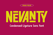 Nevanty - Condensed Ligature Font, a Sans Serif Font by RagamKata (Thumbnail 1 of 10)