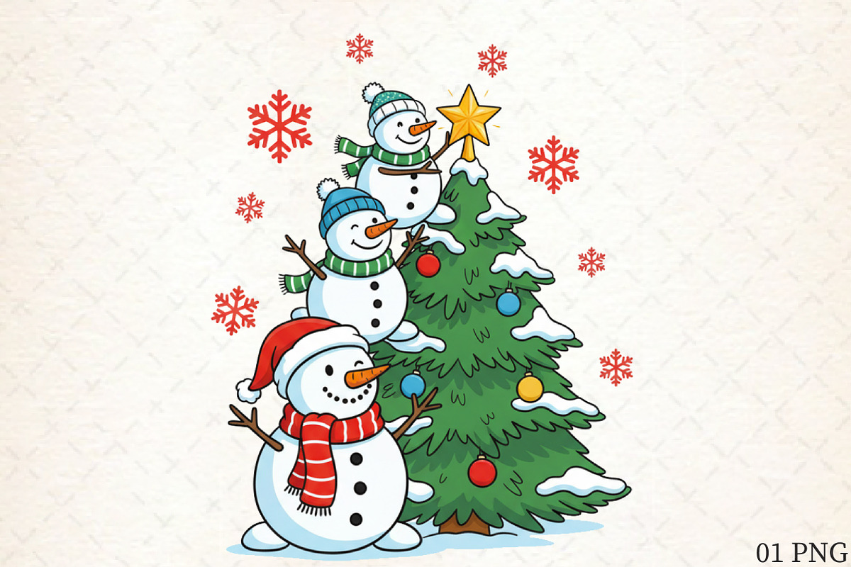 Cute Christmas Snowman Png, an Illustration by Libby Wishes (Photo 1 of 6)