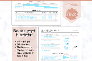 Editable Project Planner BUNDLE!