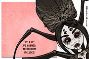 Halloween Scary Girls Characters Set, a Decorative Illustration by Dapper Dudell (Thumbnail 3 of 3)