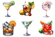 Watercolor Cocktails Clipart, an Illustration by DreamArtGraphic (Thumbnail 4 of 5)