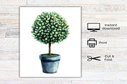 Watercolor Green Garden Clipart, an Illustration by Canvas Craft (Thumbnail 7 of 7)