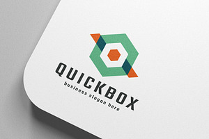 Quick Box Letter Q Pro Branding Logo