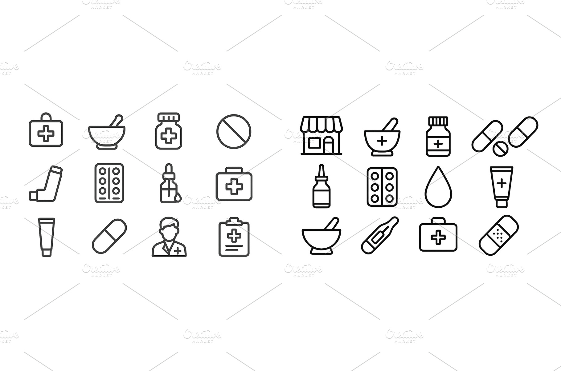 Collection of medical icons, a Health & Medical Photo by ZinetroN