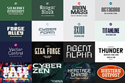 Military Font Bundle - 90 Fonts!, a Sans Serif Font by HipFonts (Thumbnail 3 of 15)
