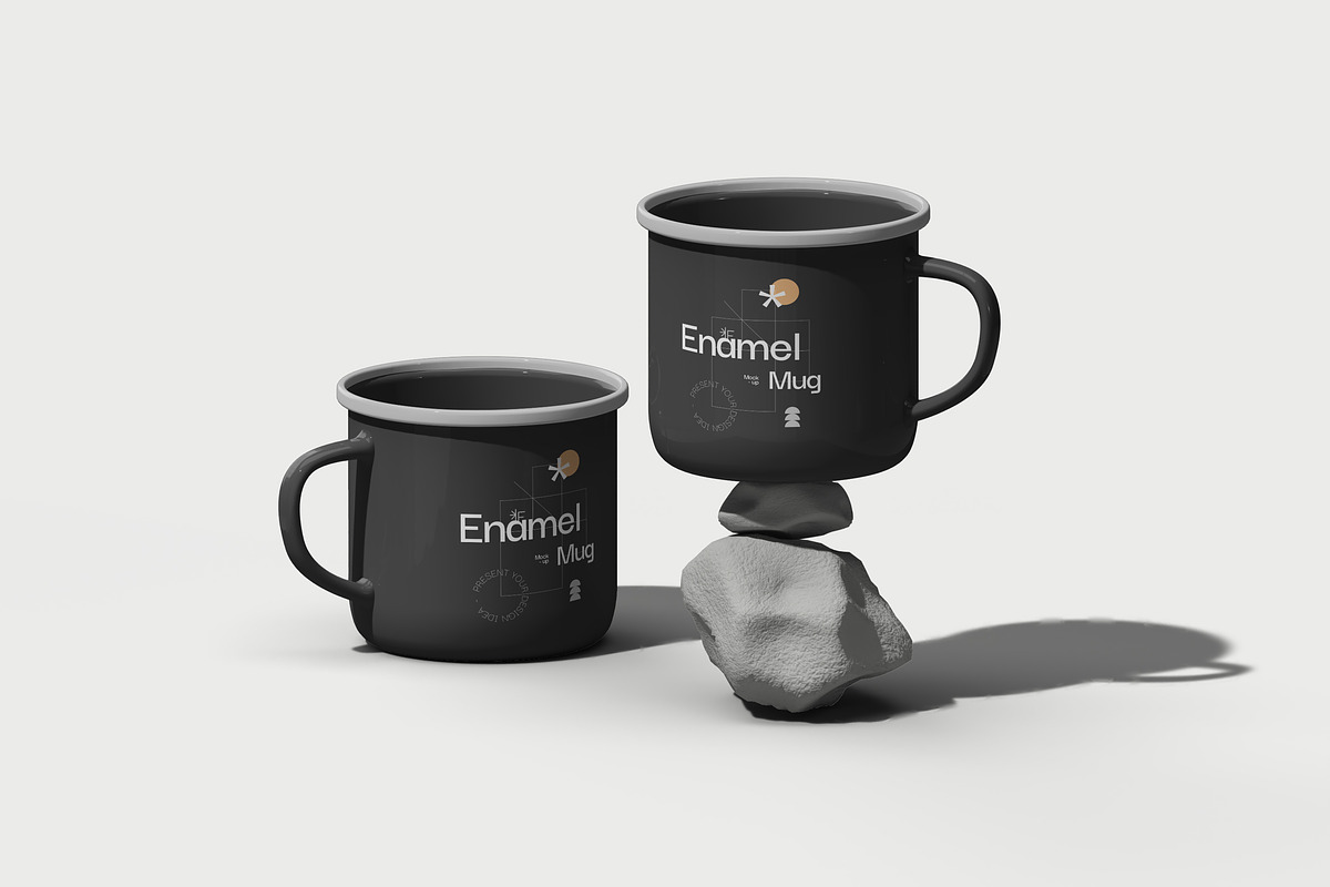 Enamel Mug Mockups, a Product Mockup by fakhroo (Photo 2 of 3)
