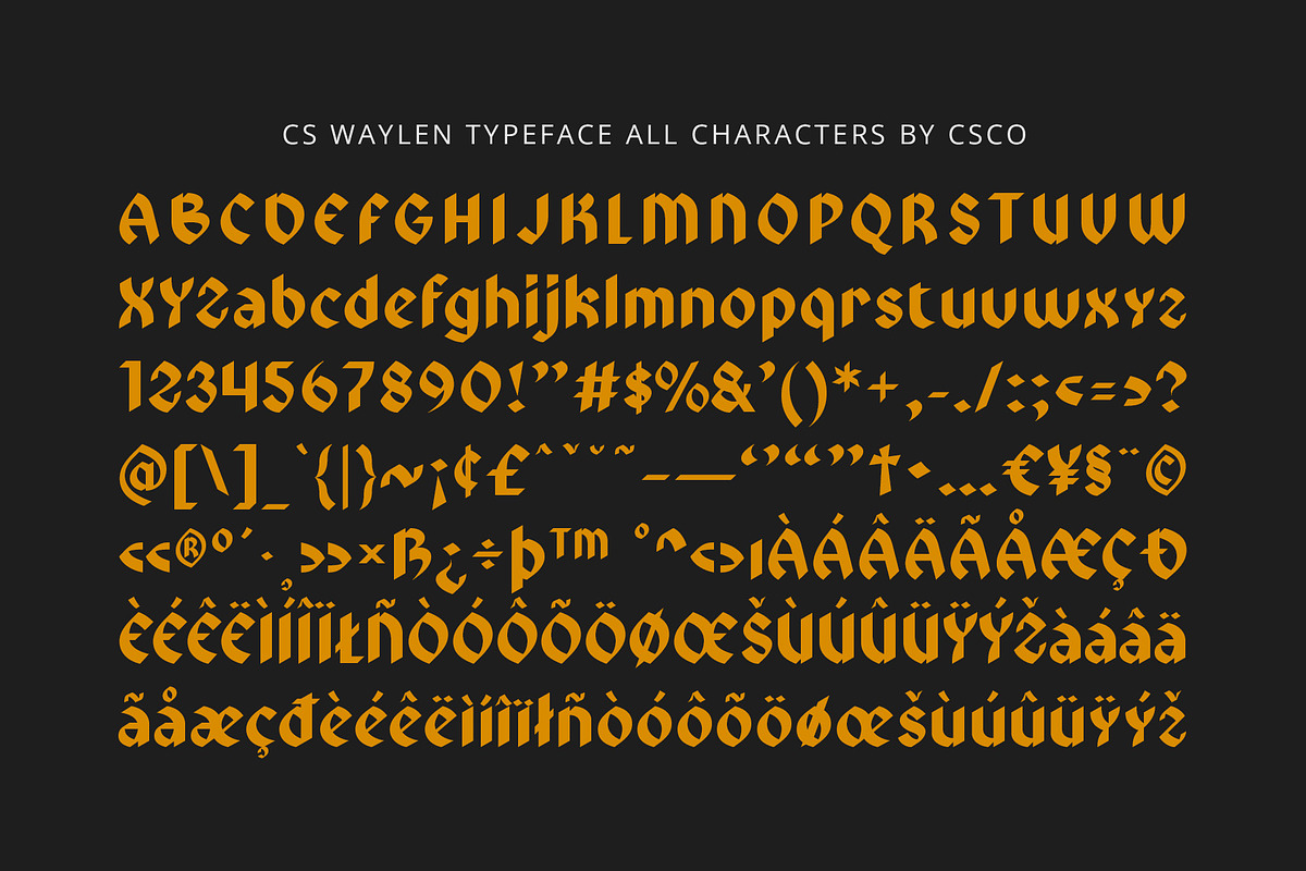 CS Waylen – Blackletter Font, a Blackletter Font by Craft Supply Co. (Photo 8 of 8)