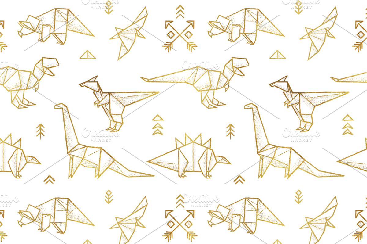 Gold Geometric Patterns, a Pattern Graphic by PenguinHouse (Photo 8 of 10)