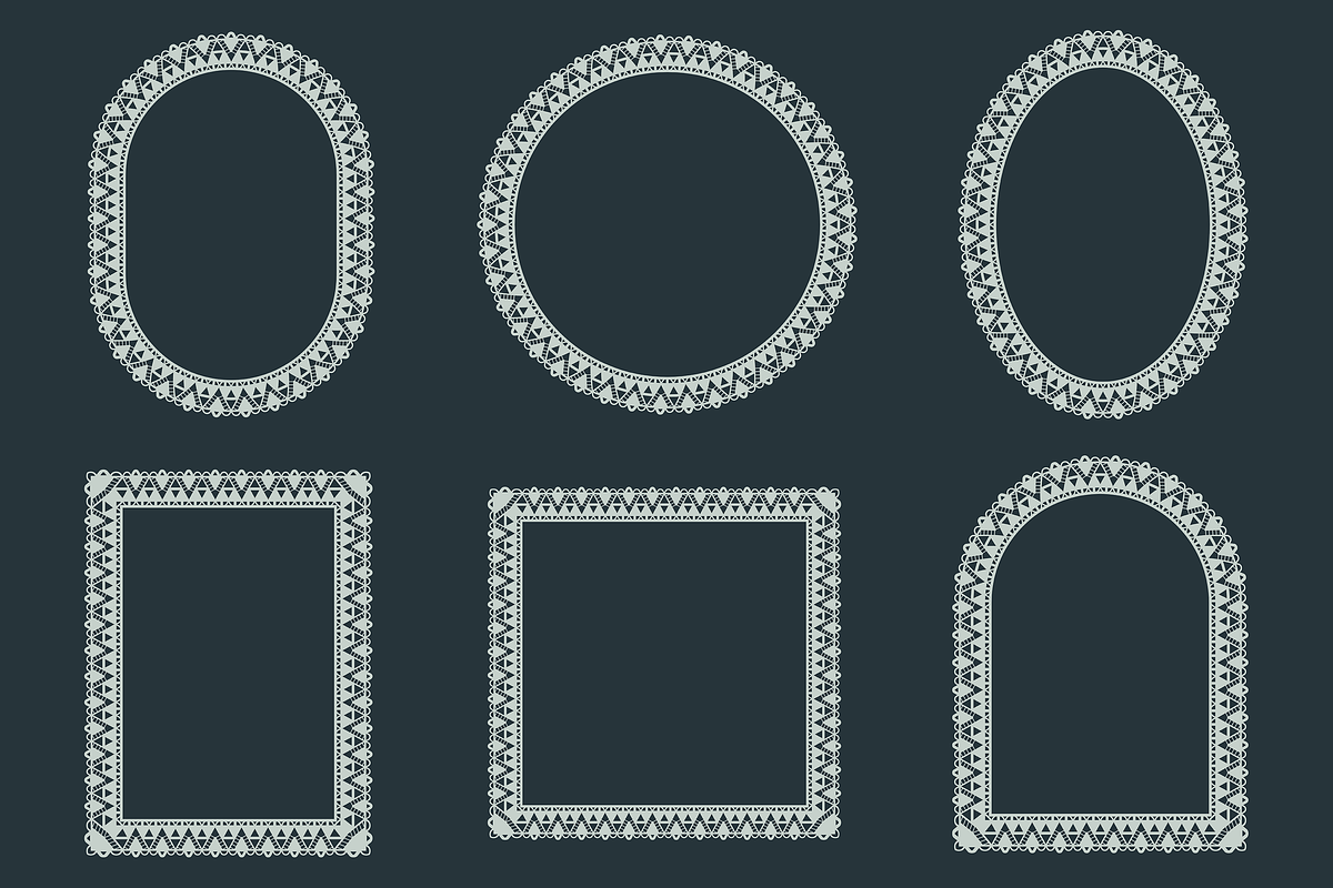 Doily Lace Frame Bundle, a Decorative Illustration by Kusumaillustration (Photo 13 of 19)