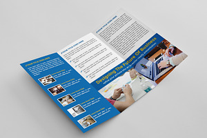 Blue Trifold Brochure