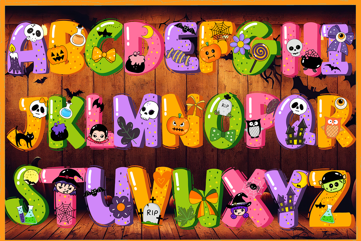 Halloween Boo-PNG fonts, a Symbol Font by It me digital art (Photo 2 of 6)