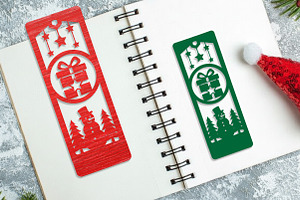 Christmas Bookmark Laser Cut Svg, a Work Illustration by Dream Creation