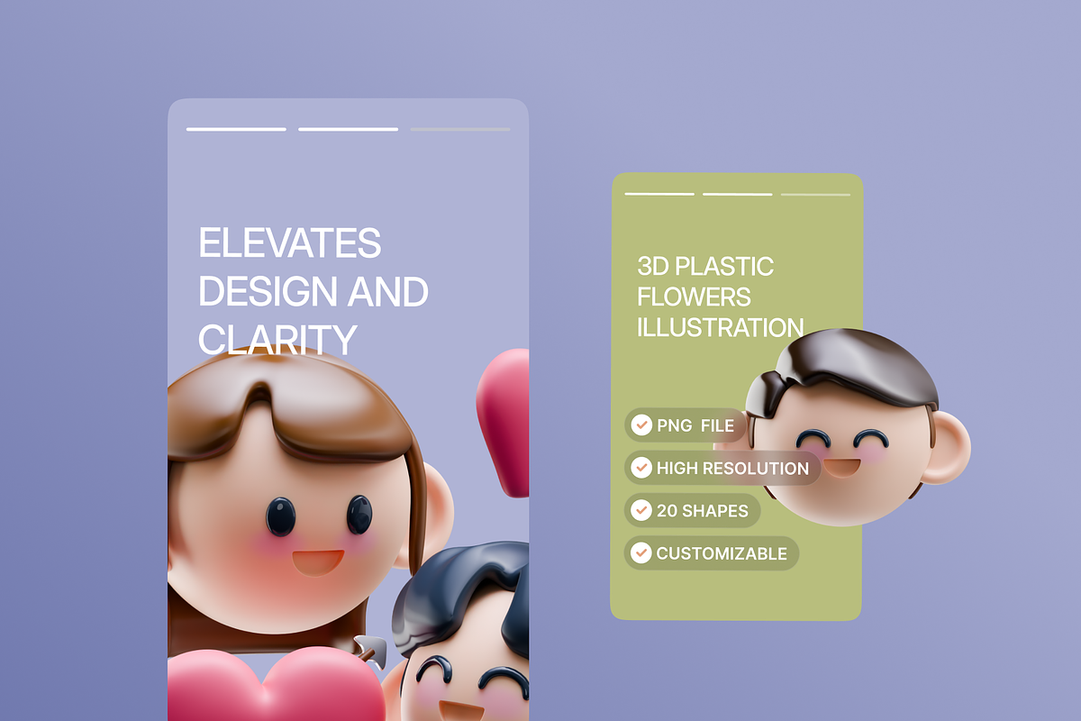 3D People Head Illustration, an Object Graphic by Illustrava (Photo 5 of 7)
