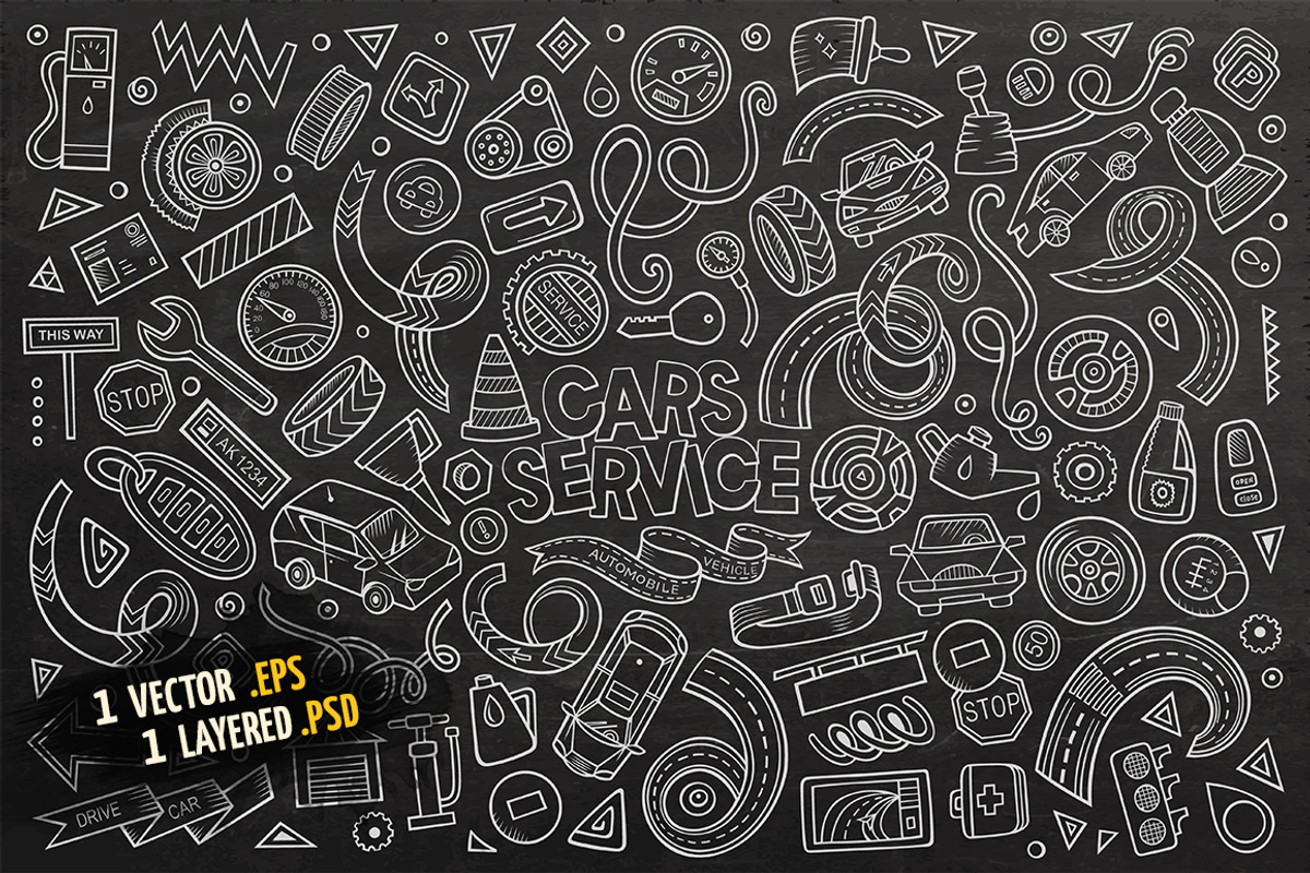 Cars Service Objects Set, an Object Graphic by BALABOLKA (Photo 4 of 4)