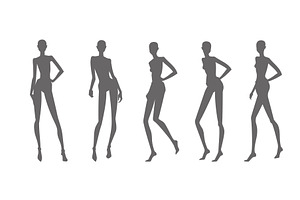 Female fashion silhouette figure