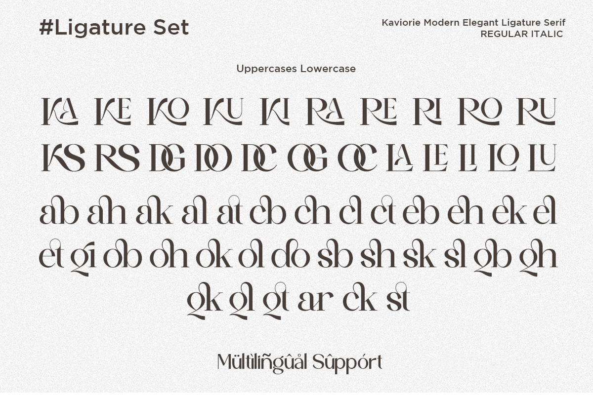Kavorie - Luxury Ligature Serif Font, a Serif Font by Say Studio (Photo 11 of 11)