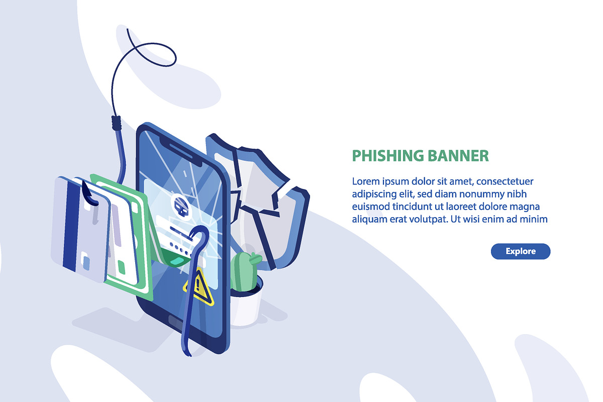 Phishing concept banner, a Technology Illustration by Good Studio (Photo 1 of 3)