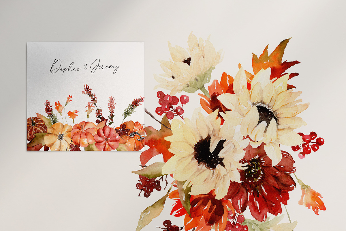 Watercolor flower - Thanksgiving Day, an Illustration by Beigetime (Photo 7 of 14)