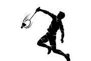 60 Badminton Player Smash Silhouette, a Person Illustration by Amazin_art (Thumbnail 2 of 26)