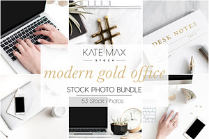 Modern Gold Office Stock Bundle