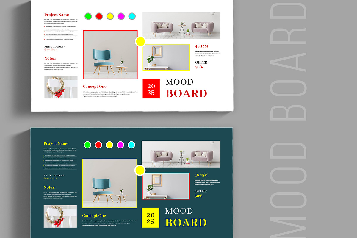 Simple Moodboard Layout, an UI Kit Template by ContestDesign (Photo 2 of 3)