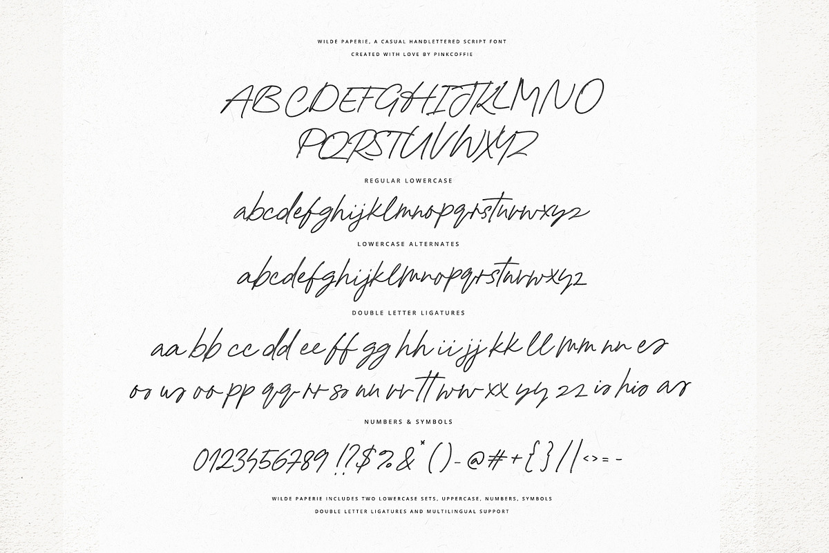 Wilde Paperie | Handwritten Script, a Script Font by Pink Coffie (Photo 11 of 11)