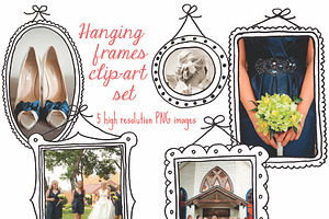 Hanging Doodle Frames Hand Drawn