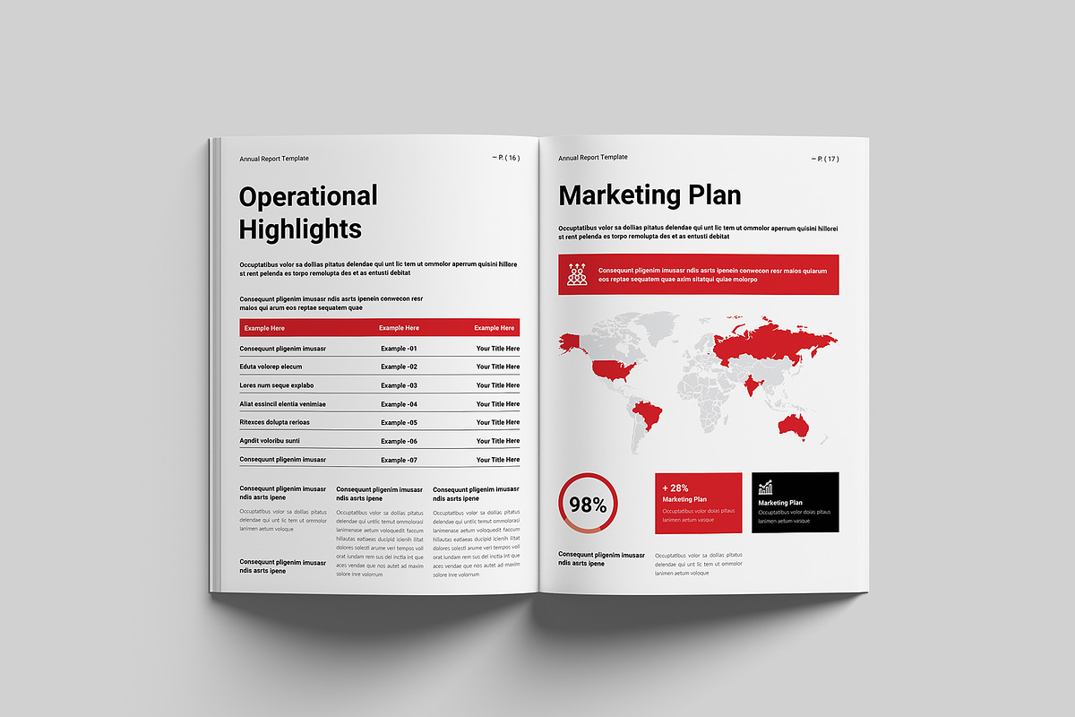 Annual Report Template, a Brochure Template by GoldenGrid Studio (Photo 8 of 10)