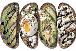 Microgreen, tofu cheese, and avocado, a Food & Drink Photo by ZinetroN
