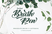 Brush Pen Procreate Lettering Brush, a Brush Add-On by The Scratchy Nib (Thumbnail 1 of 10)