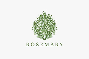 Fresh green rosemary logo vector, a Branding & Logo Template by DOMHOUZE