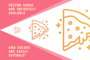 Comfy Cravings Line Art Icon Set