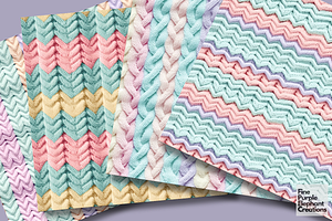 Pastel Knit Fabric Texture Pattern