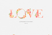 LOVE wedding  floral collection, an Object Graphic by DigitalDream (Thumbnail 6 of 14)