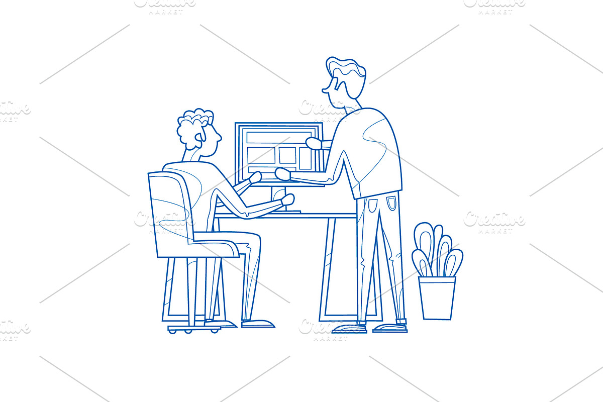 Teamwork, office life, business., an Object Illustration by Podis (Photo 4 of 6)
