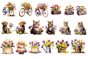 Vintage Tulip Clipart, an Object Illustration by Digital Xpress (Thumbnail 2 of 4)