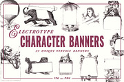 Electrotype Character Banners, an Animal Illustration by Blue Line Design (Thumbnail 1 of 6)