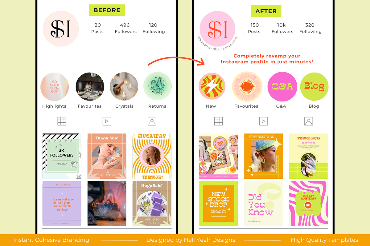 Funky Social Media & Brand Kit, a Branding & Logo Template by Hell Yeah Designs (Photo 12 of 15)