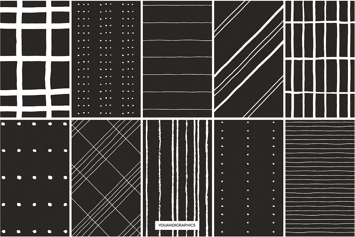 Grids & Lines Seamless Patterns, a Pattern Graphic by Youandigraphics (Photo 12 of 12)