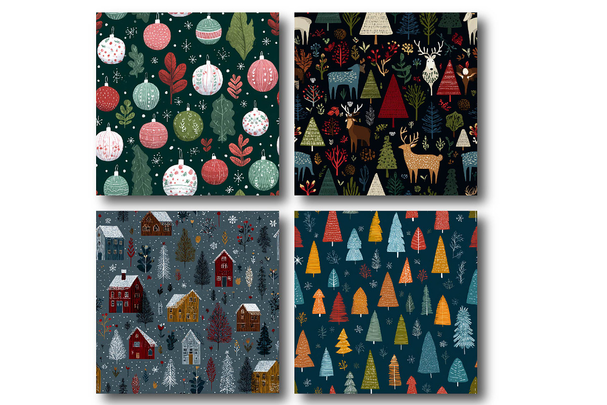 Winter Holiday, Christmas Pattern, an Illustration by DreamPrint404