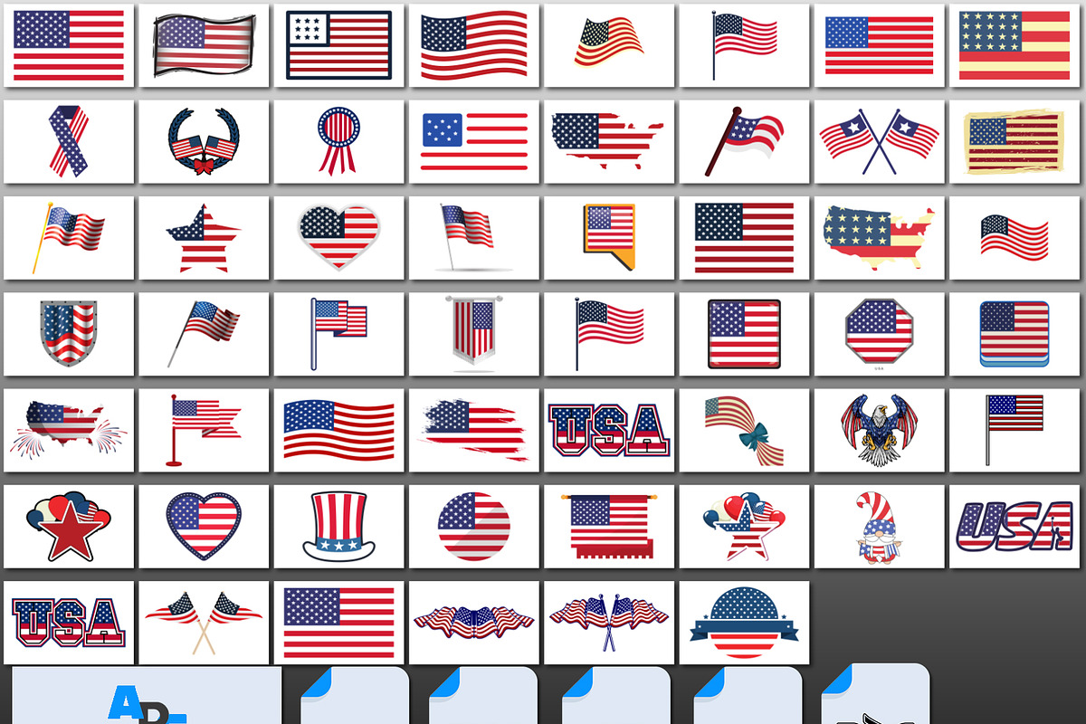 Usa Flags SVG American Flag Designs, a Graphic by AtacanDigital