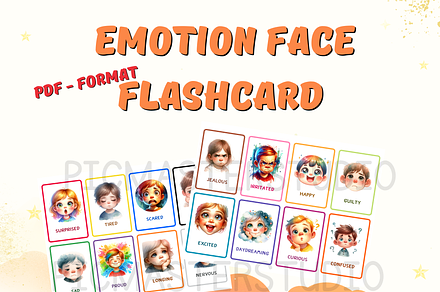 Emotion Face Flashcards: Learn to Id, a Card Template by John_Walker