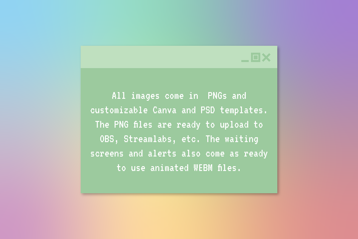 Streaming: Retro Computer Aesthetic, a Social Media Template by Liseno Designs (Photo 9 of 10)