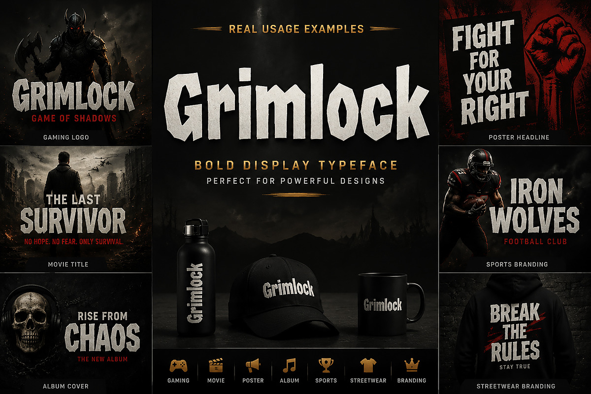 Grimlock, a Slab Serif Font by Wow Magic (Photo 3 of 3)