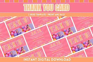 Fun Thank You Card, a Business Card Template by SunshineStudioBoutique