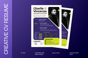 Canvas Vision Creative CV Resume, a Resume Template by MMPixelCraft